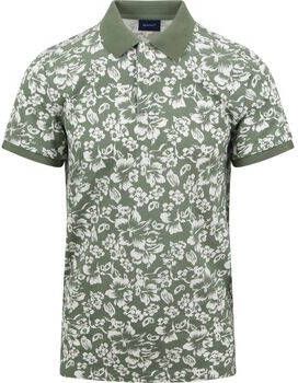 Gant T-shirt Polo Bloemen Groen