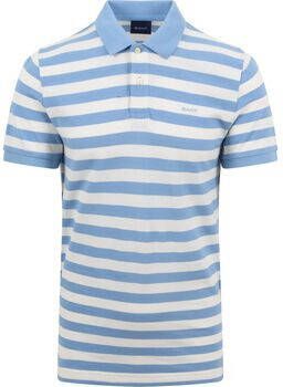 Gant T-shirt Polo Strepen Lichtblauw