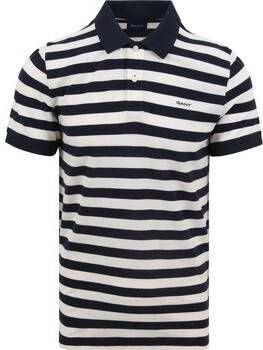 Gant T-shirt Polo Strepen Navy