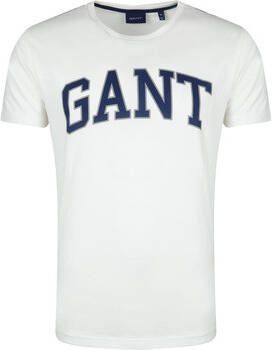 Gant T-shirt Graphic Blauw Off-White