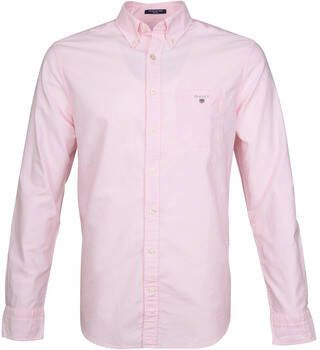 Gant Overhemd Lange Mouw Casual Overhemd Oxford Roze