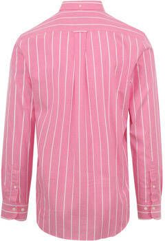 Gant Overhemd Lange Mouw Casual Overhemd Oxford Streep Roze