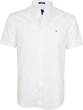 Gant Overhemd Lange Mouw Overhemd Broadcloth Wit