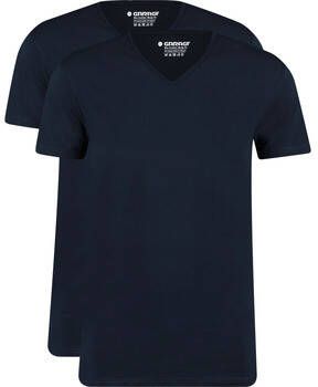 Garage T-shirt 2-Pack Basic T-shirt Bio V-Neck Donkerblauw