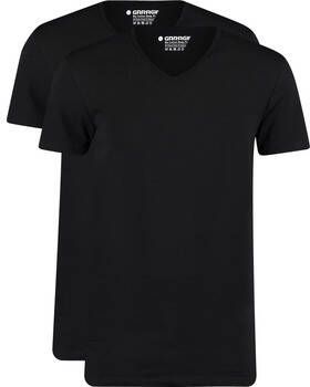 Garage T-shirt 2-Pack Basic T-shirt Bio V-Neck Zwart