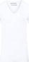 Garage T-shirt Stretch Basic Wit Diepe V-Hals - Thumbnail 1