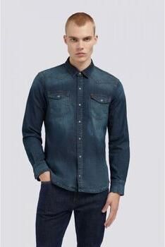 GAS Blauw Katoenmix Shirt Mannen Herfst Winter Blue Heren