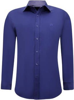 Gentile Bellini Overhemd Lange Mouw Nette Getailleerde Blouse Stretch