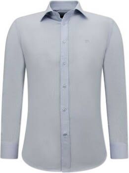 Gentile Bellini Overhemd Lange Mouw Zakelijke Nette Oxford S Stretch