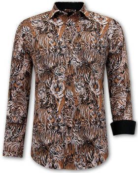 Gentile Bellini Overhemd Lange Mouw Tijgerprint Blouse