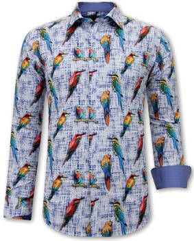 Gentile Bellini Overhemd Lange Mouw Vogelprint