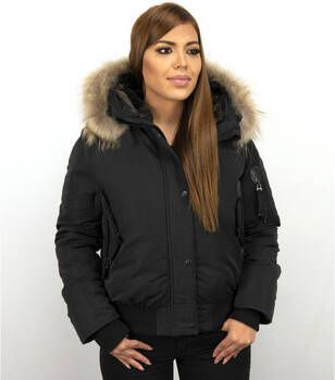 Gentile Bellini Parka Jas Korte Winterjas Bontkraag