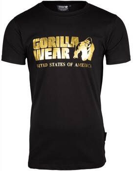 Gorilla Wear T shirt Korte Mouw Classic T shirt Black Gold
