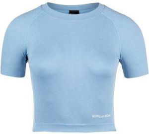 Gorilla Wear T-shirt Selah Seamless Crop Top Light Blue