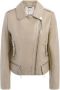 Guess Leren Jas Beige Tinten Aansluitend Model Beige Dames - Thumbnail 1