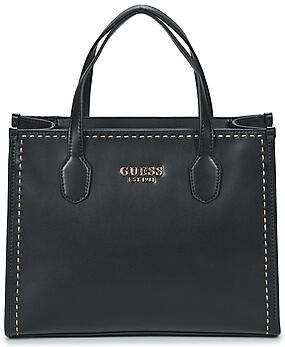Guess Zwarte Schoudertas Silvana Compartment Tote Black Dames