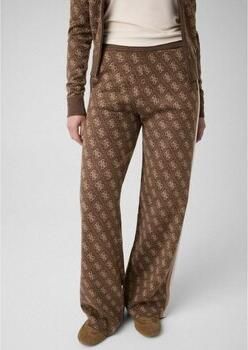 GUESS Activewear Wide leg gebreide broek met logomotief model 'ANEIRA' - Foto 4