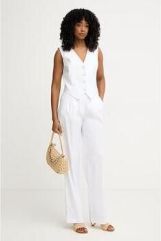 Guess Broek van linnenmix met persplooien model 'CARLA' - Foto 5