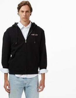 Guess Zwarte Hoodie Met Rits Black Heren