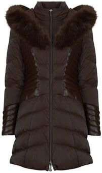 Guess Regular fit gewatteerde lange jas met tweewegsritssluiting model 'Oxana'