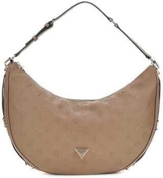 Guess Eco-leren schoudertas met gouden metaal Beige Dames - Foto 1