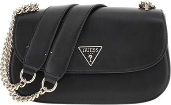 Guess Zwarte PU leren schoudertas Kettingriem Black Dames