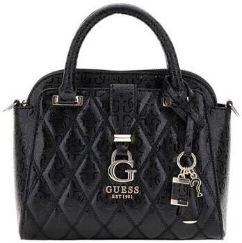 Guess Adi Small Satchel Zwarte Schoudertas Black Dames