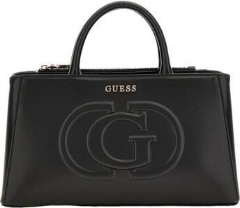 Guess Zwarte PU Leren Handtas Handheld Stijl Black Dames