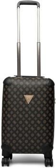 GUESS trolley Wilder 46 cm. met logoprint donkerbruin - Foto 3
