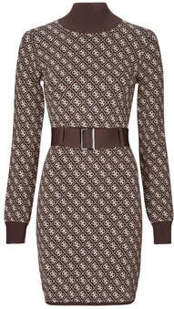 Guess Korte Jurk LISE 4G LS BELTED DRESS SWTR