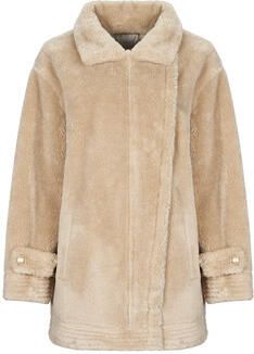 Guess Shearling Jas in Beige Ecopelliccia Stijl Beige Dames