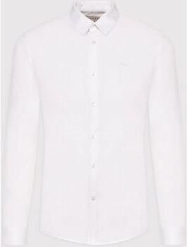 Guess Wit Overhemd met Lange Mouwen Slim Fit White Heren - Foto 4