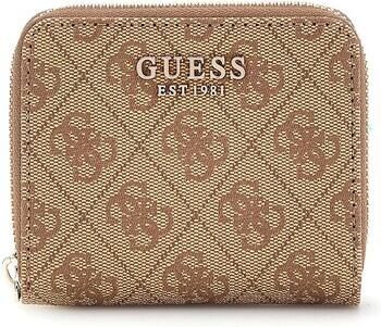 Guess Bruine Bedrukte Portemonnee met Ritssluiting Brown Dames - Foto 4
