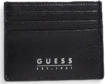 Guess Zwarte leren portemonnee met binnenzakken Black Heren