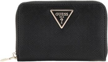 Guess Zwarte Polyethyleen Portemonnee met Meerdere Compartimenten Black Dames