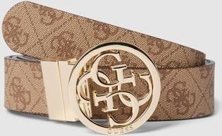Guess Leren riem met all-over logomotief model 'NOELLE' - Foto 6