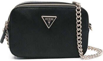 Guess Noelle Zwarte Schoudertas met Gouden Ketting Black Dames