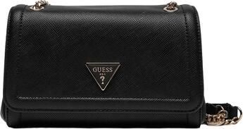 Guess Zwarte Polyethyleen Schoudertas met Kettinghandvatten Black Dames