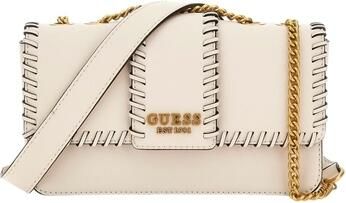 Guess Stijlvolle Schoudertas met Metalen Ketting Beige Dames