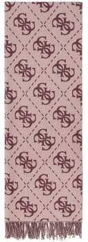 GUESS sjaal met logoprint rood - Foto 3