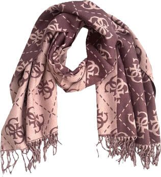 GUESS sjaal met logoprint rood