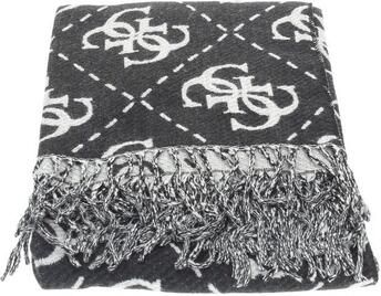 GUESS sjaal met logoprint zwart