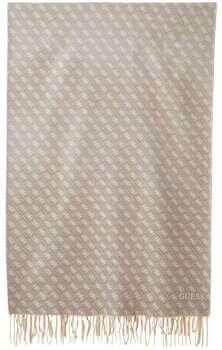 Guess Sjaal van viscosemix met logomotief en franjes