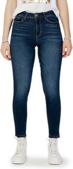 Guess Blauwe effen dames jeans met ritssluiting en knoopsluiting Blue Dames - Foto 3