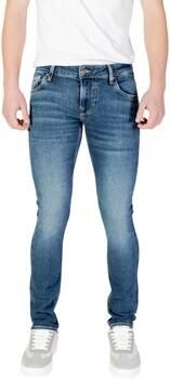 Guess Blauwe Skinny Jeans met Gewassen Effect Blue Heren - Foto 5