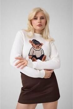 Guess regular fit gebreide trui van viscosemix met motiefstiksel