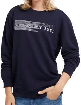 Guess Blauw Geborduurd Sweatshirt Slim Fit Blue Heren