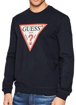 Guess Iconische Biologisch Katoenen Sweatshirt Blauw Blue Heren - Foto 2