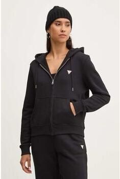 Guess Zwarte Katoenen Hoodie met Rits Black Dames