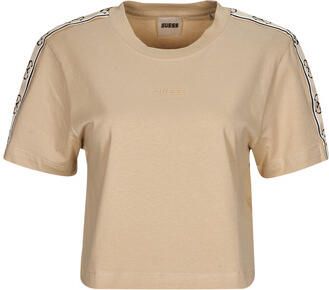 Guess Britney Crop Tee in Beige Katoen Beige Dames - Foto 4